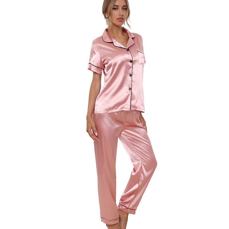 Pink Short-sleeved Pajamas Women's