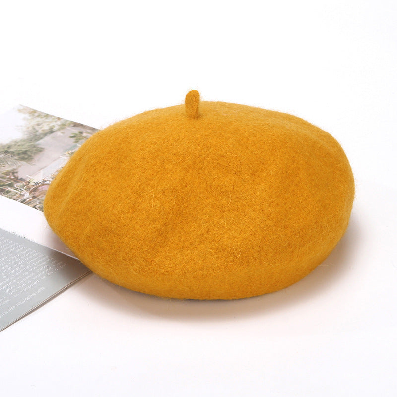 Wool All-match Casual Woolen Beret Pumpkin Hat