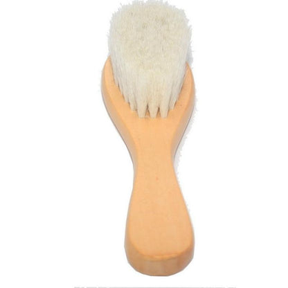 Baby hairdressing wood comb wool bath brush