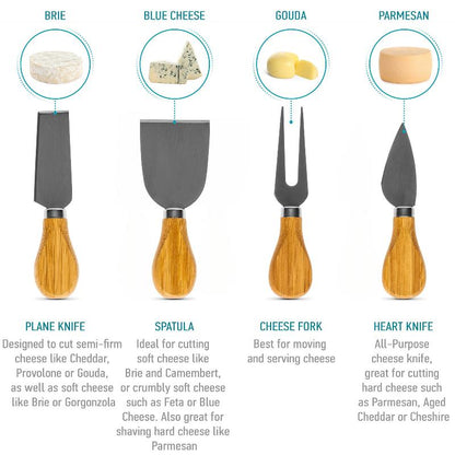 Bamboo Cheese & Knife Set