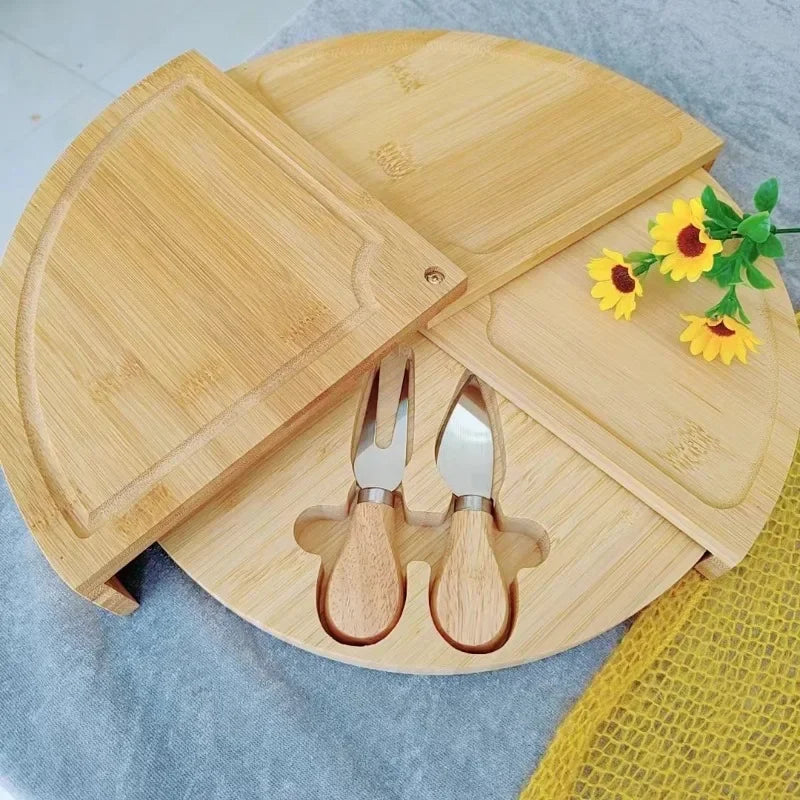 Bamboo Cheese Set With Cheese Knife