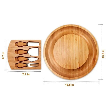 Bamboo Cheese Set With Cheese Knife