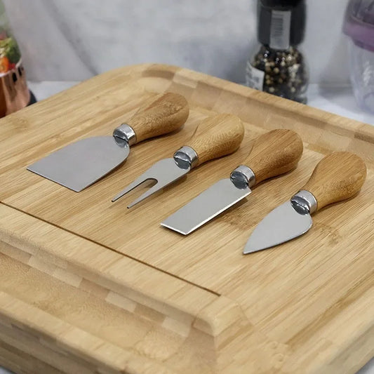 Bamboo Cheese Set With Cheese Knife