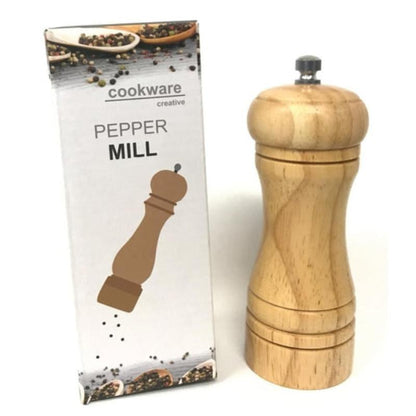 Adjustable Oak Wood Salt and Pepper Grinder