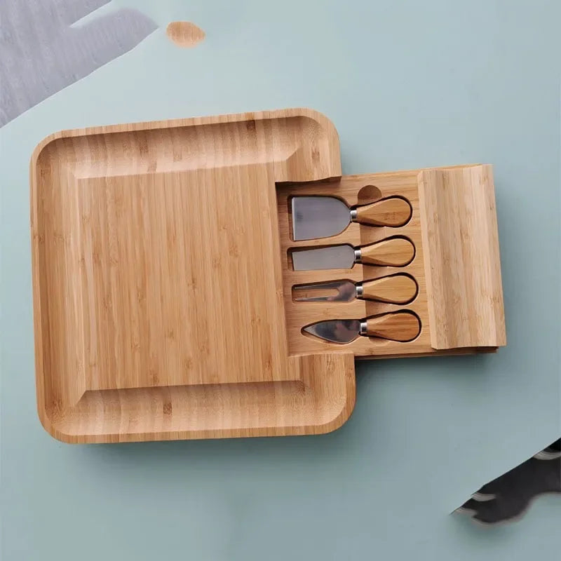 Bamboo Cheese Set With Cheese Knife