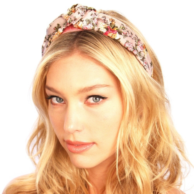 Floral Silk Top Knot Headband