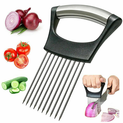 Steel Onion Holder Slicer Tomato Cutter