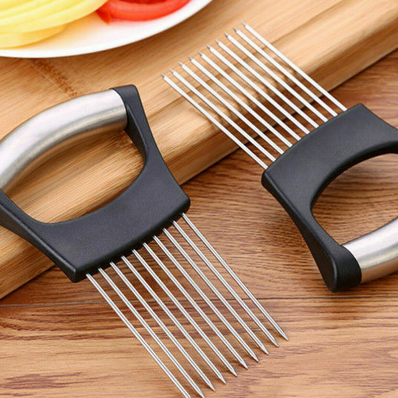 Steel Onion Holder Slicer Tomato Cutter