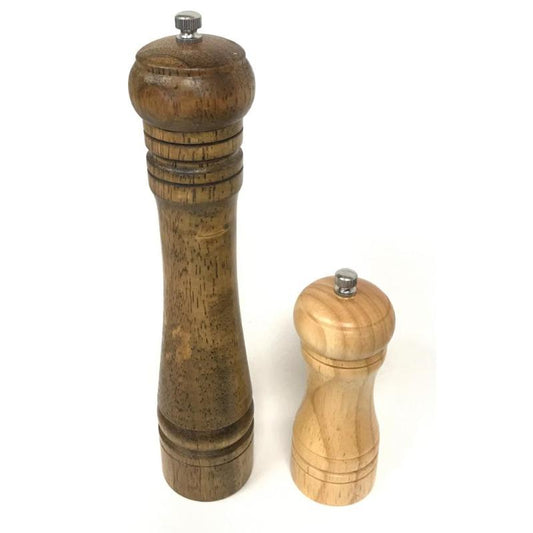 Adjustable Oak Wood Salt and Pepper Grinder