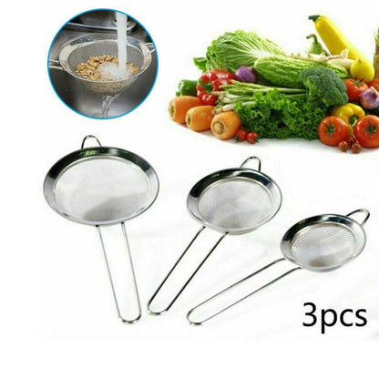 Stainless 3 in 1 Liquid Colanders Set