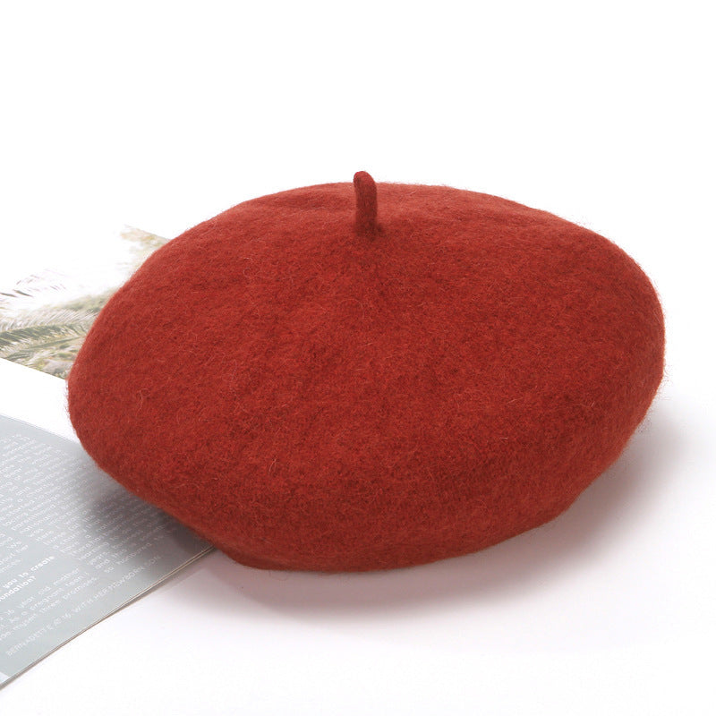 Wool All-match Casual Woolen Beret Pumpkin Hat