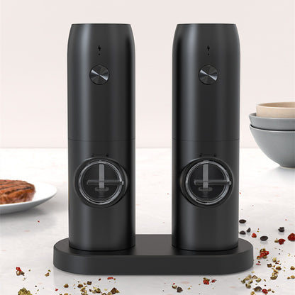 Electric Steel Black Sea Salt Pepper Grinder