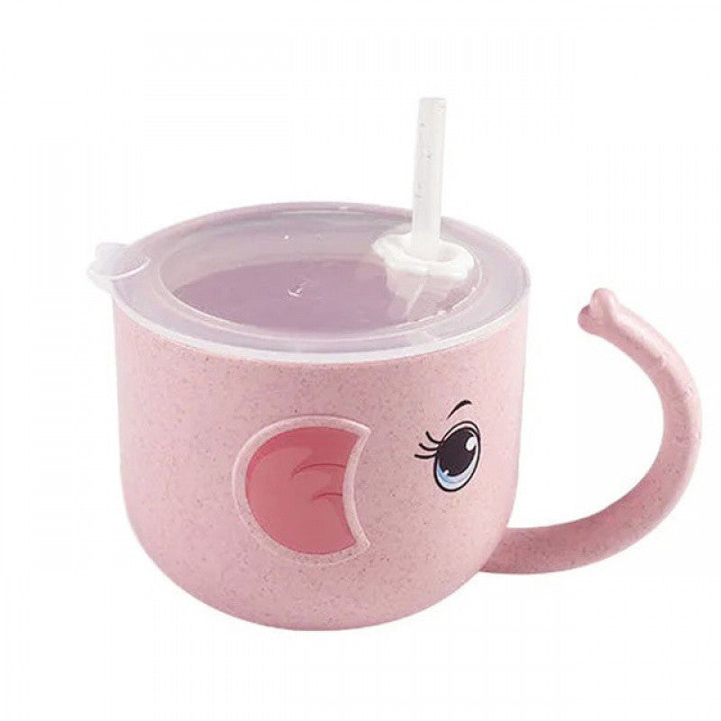 Baby Feeding Bottle Kid's Mug Silicone Straw